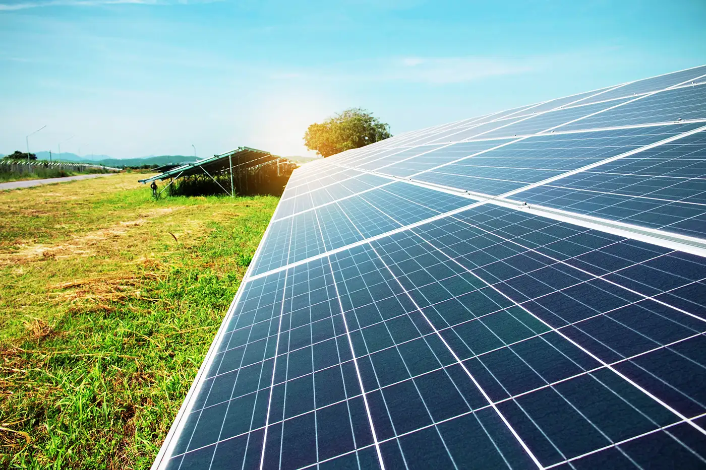 Solar panels on the lawn 2021 08 26 16 02 02 utc